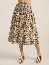 Diana Skirt in Black Batik Voile