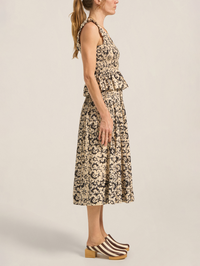 Diana Skirt in Black Batik Voile