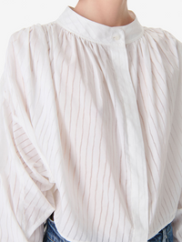 IRO Blissia Mao Collar Shirt in PORCELAIN – Image 3
