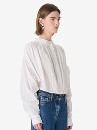 IRO Blissia Mao Collar Shirt in PORCELAIN – Image 4
