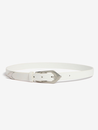 IRO Cuff B Thin Leather Belt in PORCELAIN – Image 1