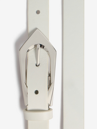 IRO Cuff B Thin Leather Belt in PORCELAIN – Image 3