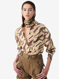 Deriana Tiger Print Top by IRO-PRINT TIGER-AMY Atelier