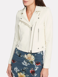 Dylan Cropped Leather Moto Jacket by IRO-NATURAL WHITE-AMY Atelier