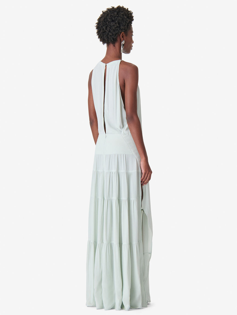 iro maxi dress By Malina Iro Blue Ditsy Maxi Dress BOHO BEACH FEST