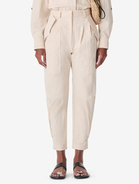 IRO Jadou High-Waist Straight Pants in SOFT SEPIA – Image 1