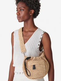 IRO Pocket Rafia Fanny in Light Beige in LIGHT BEIGE/BLACK – Image 3