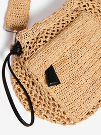 IRO Pocket Rafia Fanny in Light Beige in LIGHT BEIGE/BLACK – Image 5