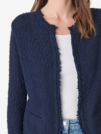 Shavani Textured Tweed Jacket in Navy by IRO - View 3