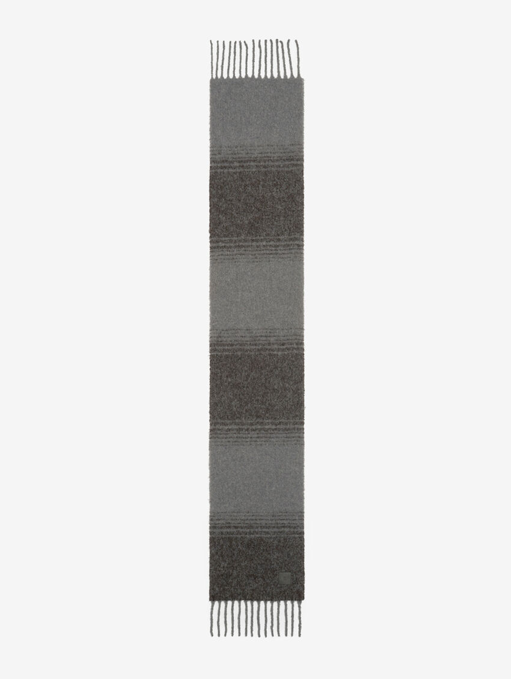 Beba Fringed Scarf in Mixed Grey