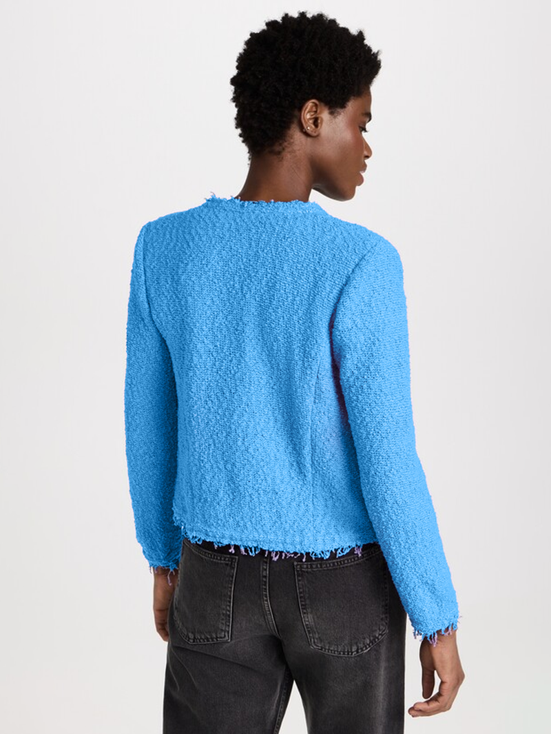 Shavani Boucle Jacket in Acid Blue