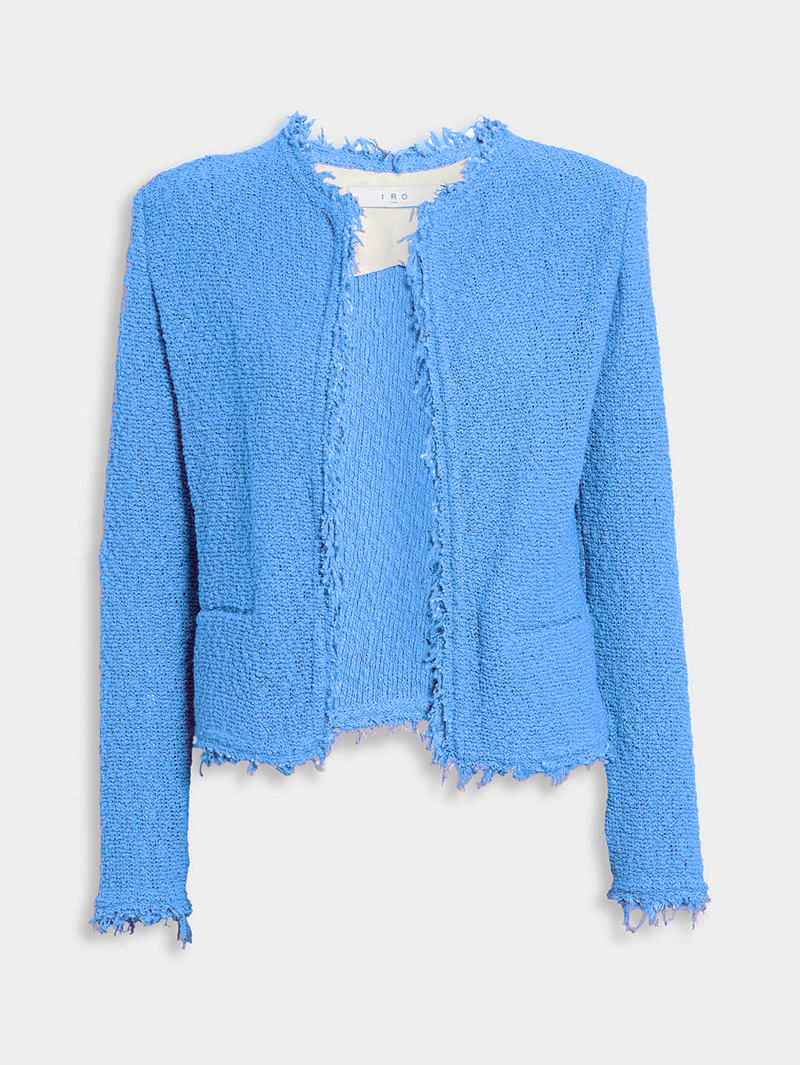 Shavani Boucle Jacket in Acid Blue