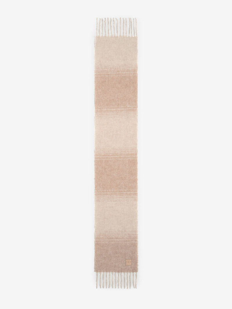 Beba Fringed Scarf in Mixed Beige