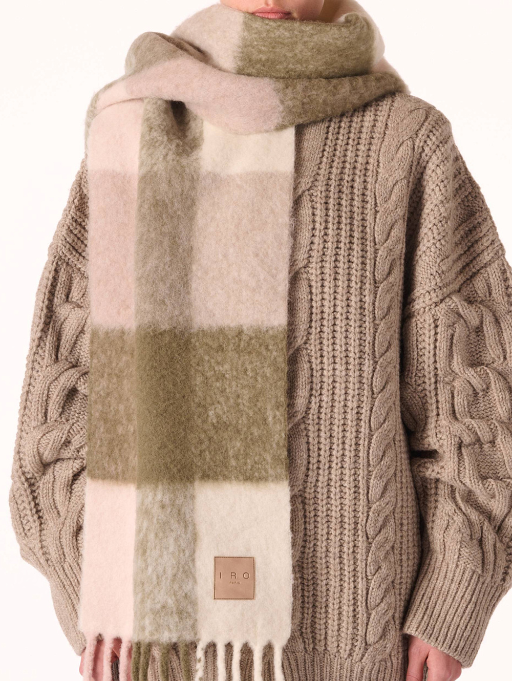 Auray Scarf in Multico Khaki