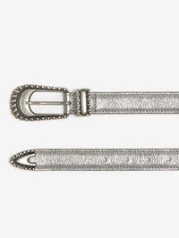 Belly Metalise Leather Belt