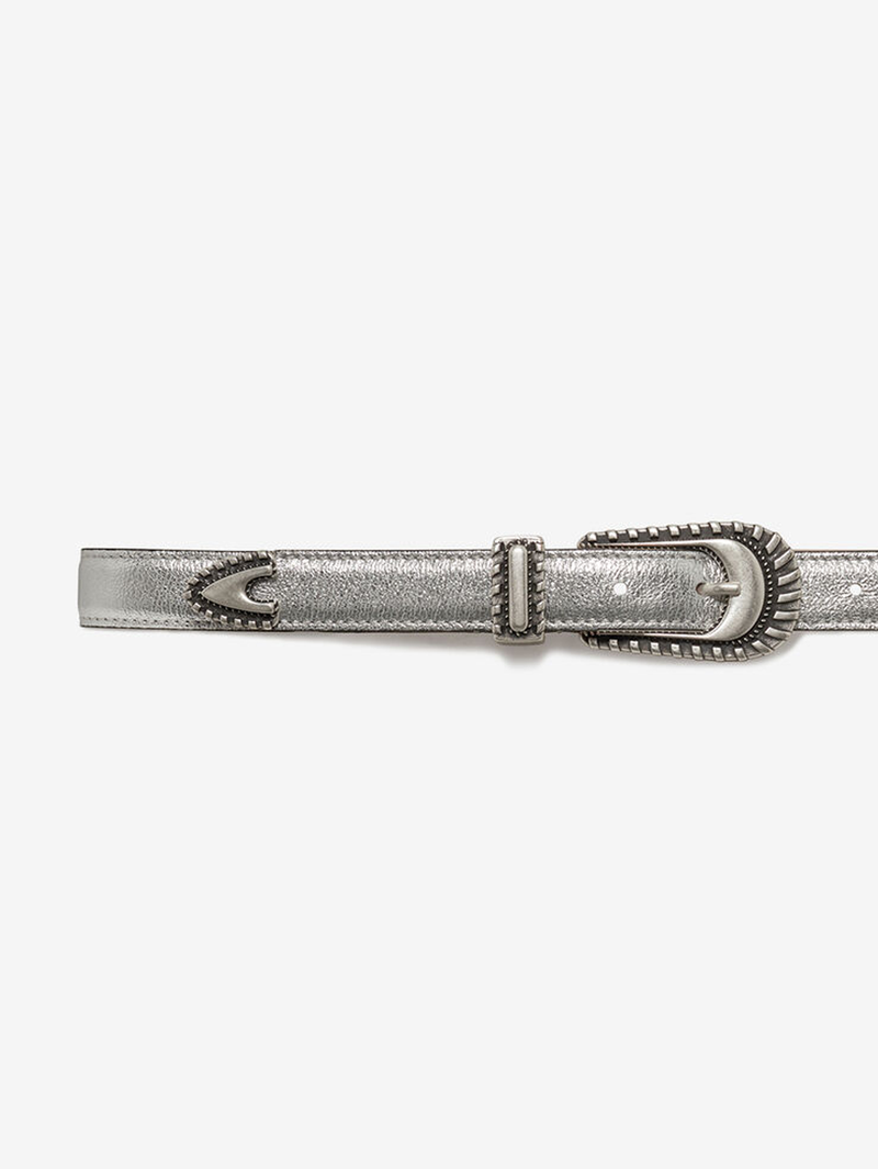 Belly Metalise Leather Belt