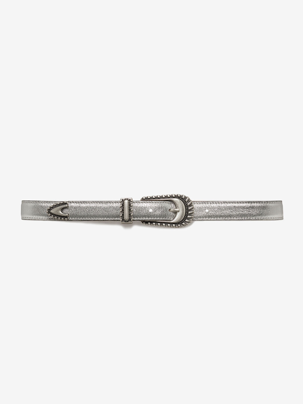 Belly Metalise Leather Belt