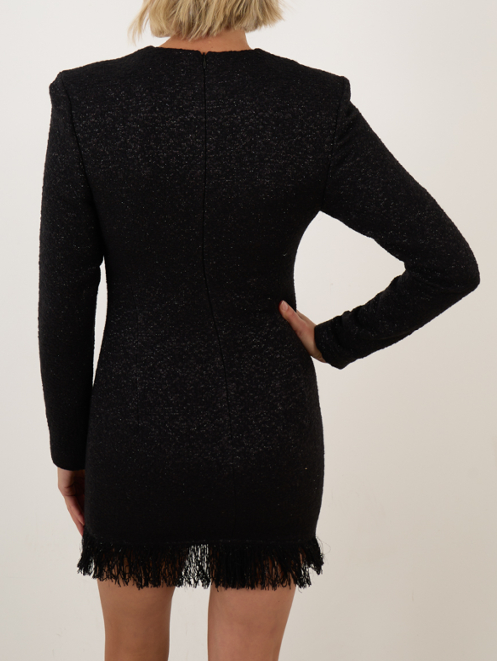 Thina Tweed Fringe Dress