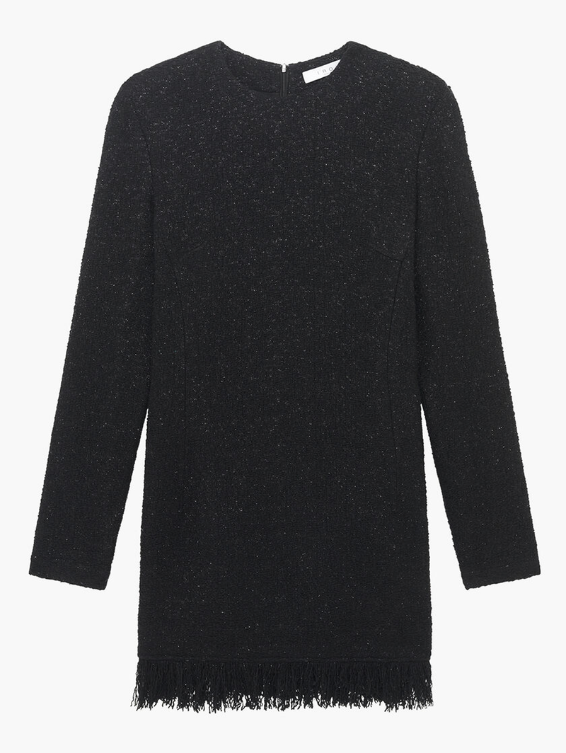 Thina Tweed Fringe Dress