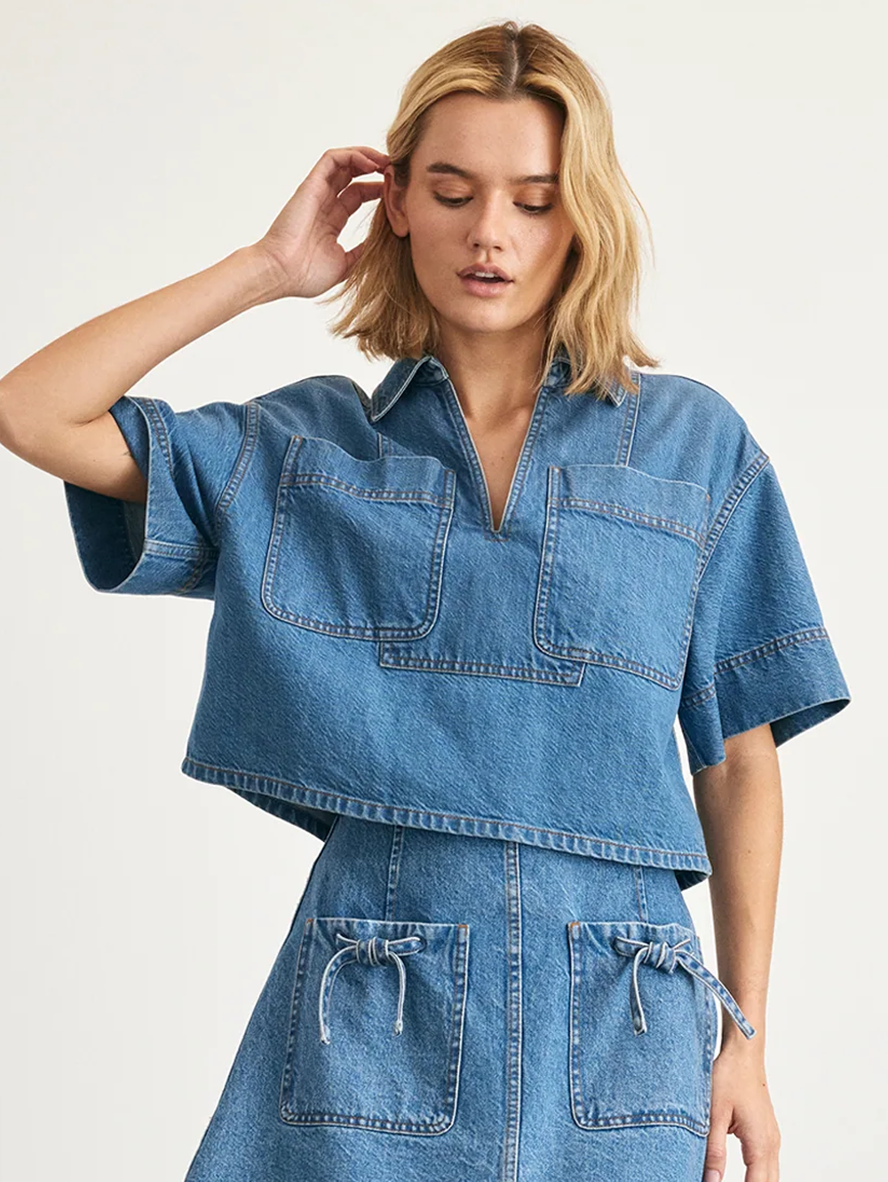 Jade Denim Top