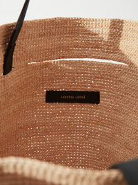 Tanner Raffia Hat Tote Bag in Natural