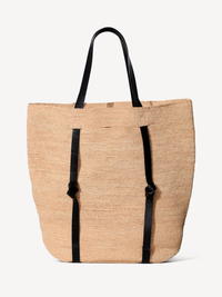 Tanner Raffia Hat Tote Bag in Natural