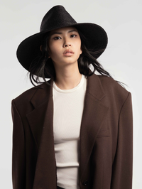 Colette Hat in Black by JANESSA LEONE - View 2