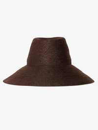 Colette Hat in Chocolate by JANESSA LEONE-CHOCOLATE-AMY Atelier