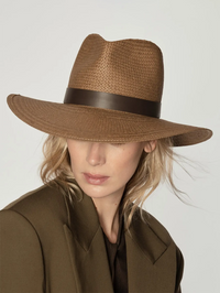 Zoe Packable Straw Hat by JANESSA LEONE - View 2