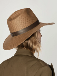 Zoe Packable Straw Hat by JANESSA LEONE - View 4