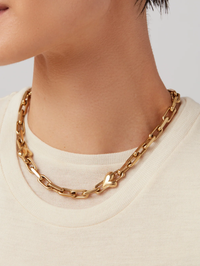 JENNY BIRD Art Heart Chain Necklace in HIGH POLISH GOLD – Image 4