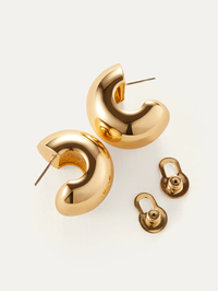 JENNY BIRD Gemma Hoop Earrings in HIGH POLISH GOLD – Image 3