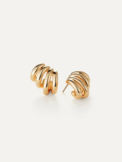 Monroe Earrings in High Polish Gold
