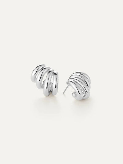 Monroe Earrings in High Polish Silver
