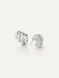 Monroe Earrings in High Polish Silver by JENNY BIRD-High Polish Silver-AMY Atelier