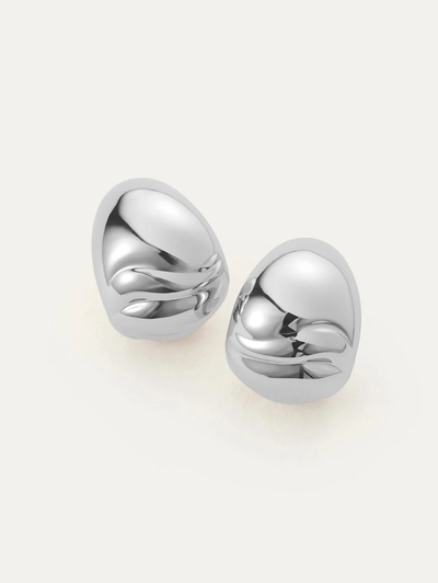Nelle Hoops in High Polish Silver