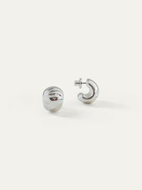 JENNY BIRD Nelle Hoops in High Polish Silver in High Polish Silver – Image 1