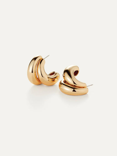 Orla Earrings in High Polish Gold