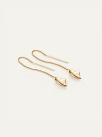 JENNY BIRD Puffy Heart Threaders in High Polish Gold in High Polish Gold – Image 1