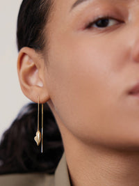 JENNY BIRD Puffy Heart Threaders in High Polish Gold in High Polish Gold – Image 2