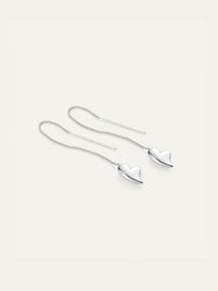 JENNY BIRD Puffy Heart Threaders in High Polish Silver in High Polish Silver – Image 1