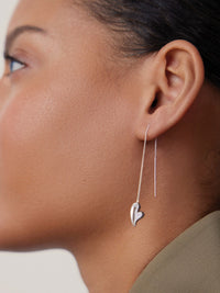 JENNY BIRD Puffy Heart Threaders in High Polish Silver in High Polish Silver – Image 2