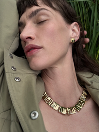 Sundra Collar in High Polish Gold by JENNY BIRD - View 2