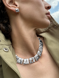 Sundra Collar in High Polish Silver by JENNY BIRD - View 2