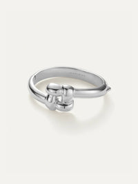 Woven Square Bangle in Platinum by JENNY BIRD-Platinum-AMY Atelier