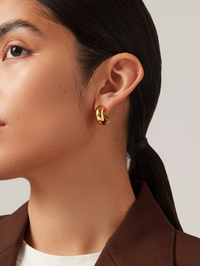 Tome Hoops Medium in High Polish Gold