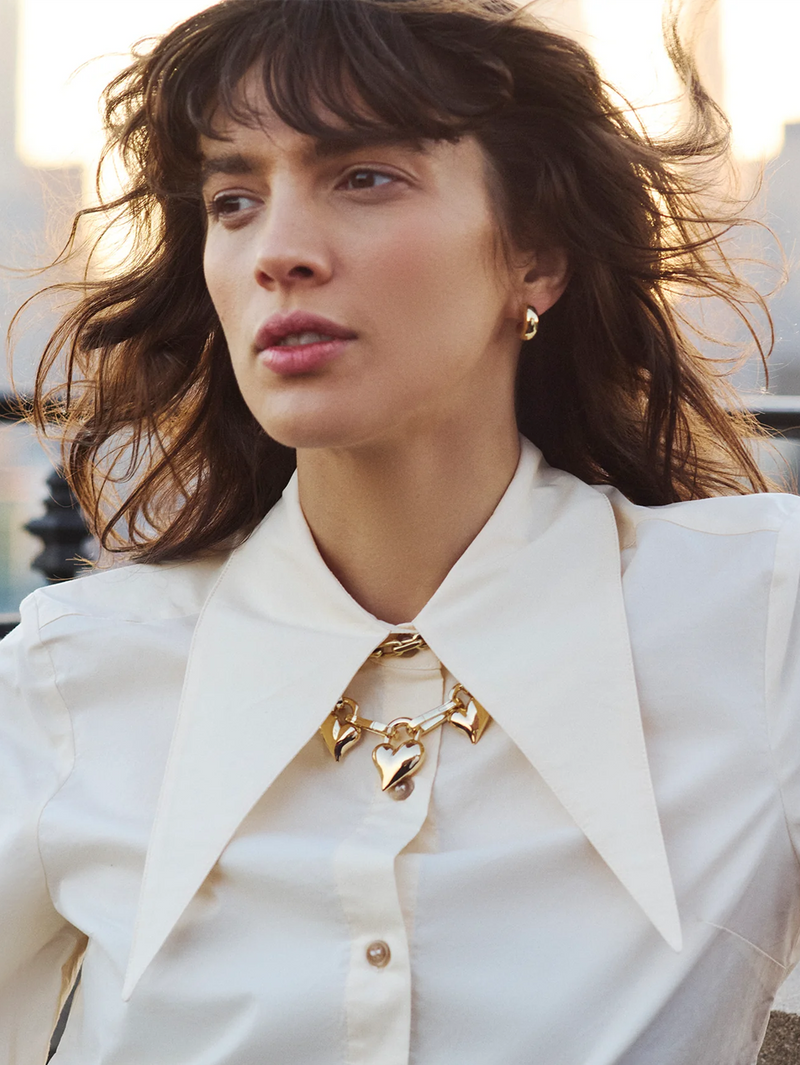 Padlock Triple Heart Pendant Necklace