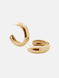 Large Gia Hoops in High Polish Gold