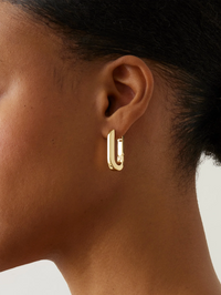 U-Link Gold Earrings