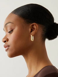 U-Link Gold Earrings